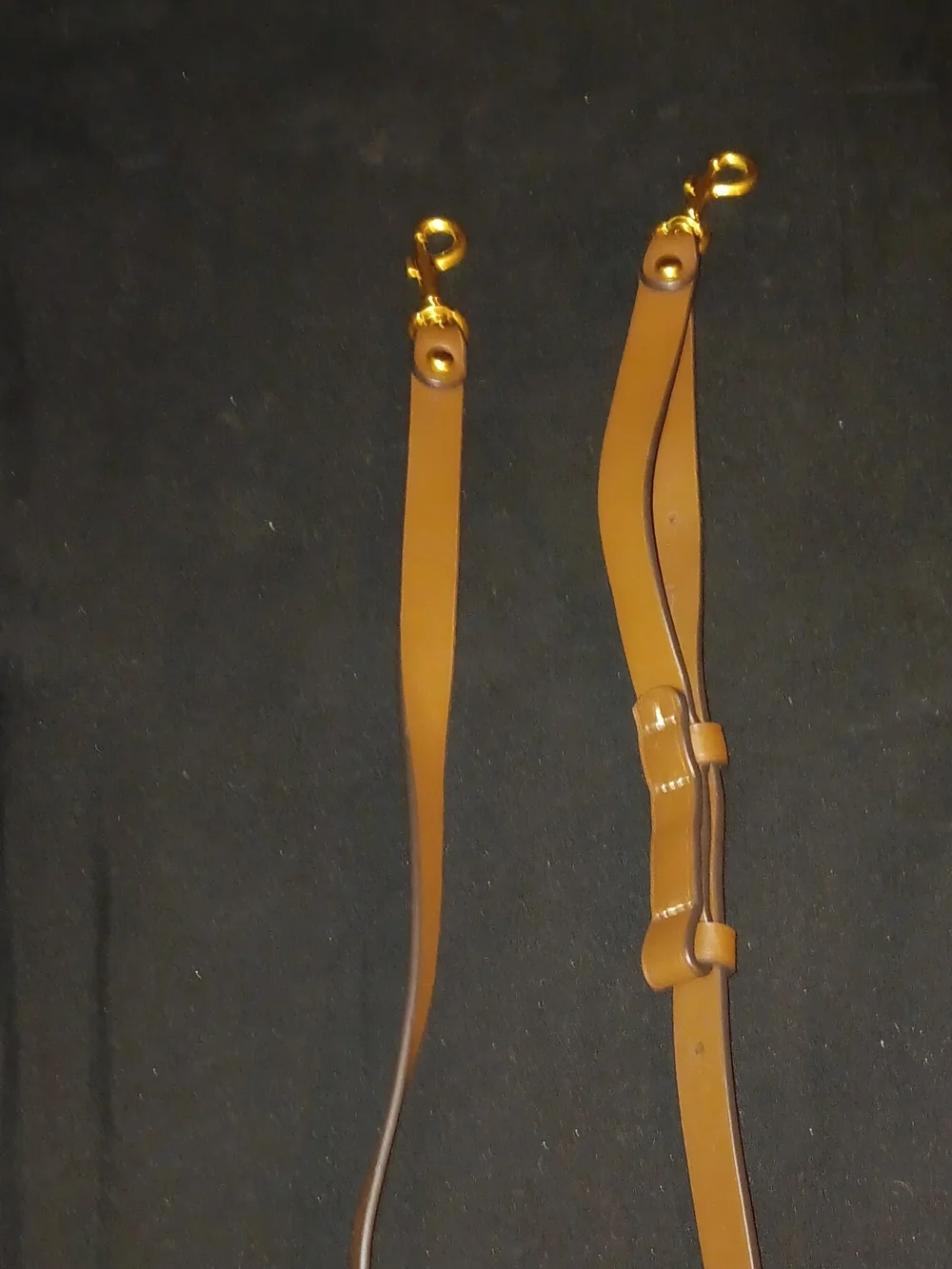 Tory Burch Brown Leather Strap Crossbody/Shoulder Strap with Gold Hardware